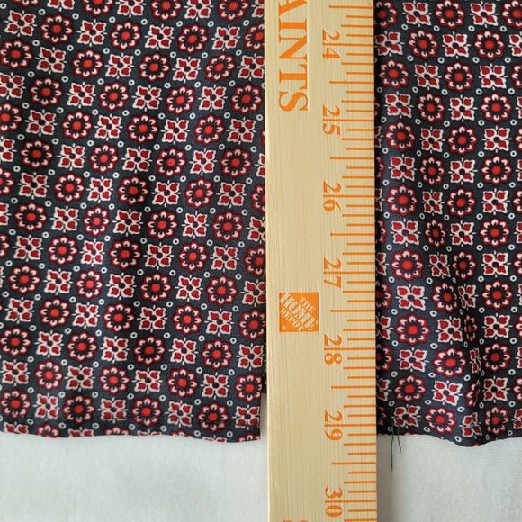 Chelsea & Theodore Womens Blouse Plus Size 2X Gray Burgundy Geometric Boho - Picture 9 of 9